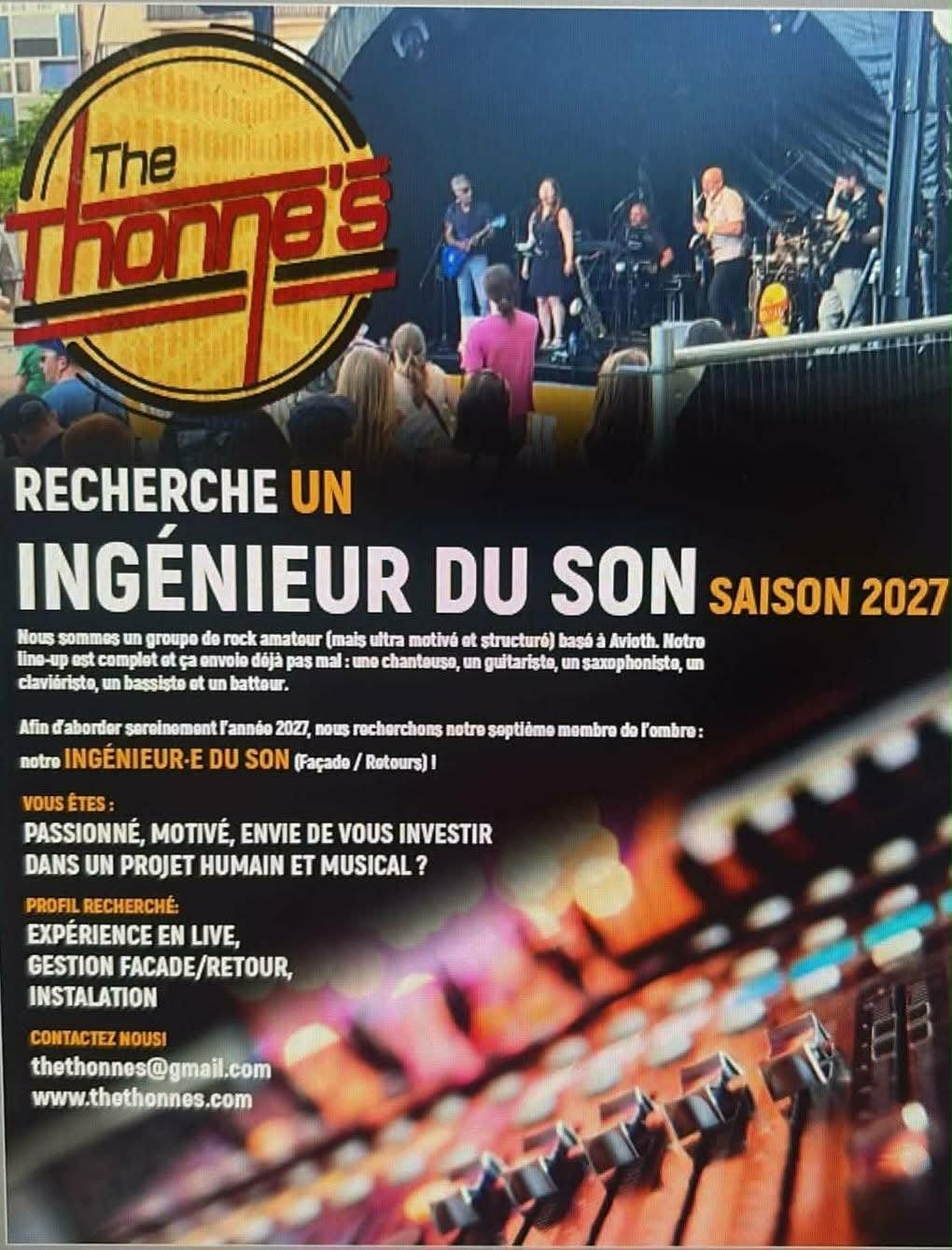 Recherche Ingénieur du Son – The Thonne's Saison 2027